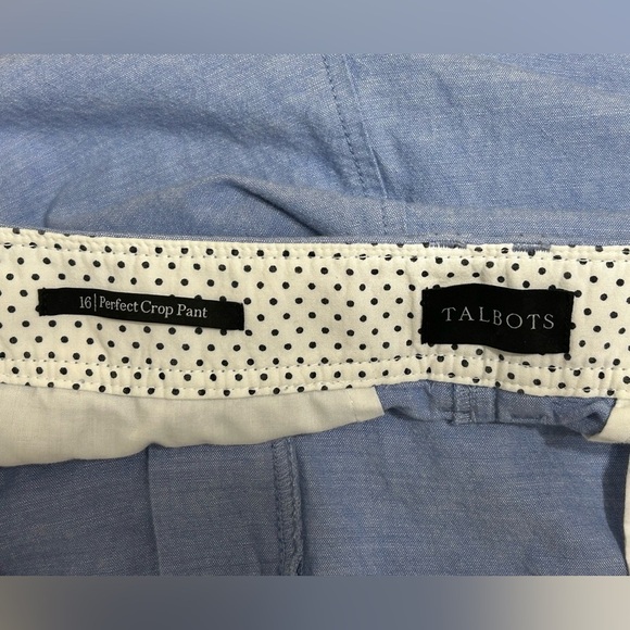 Talbots Perfect Crop Cotton Pants Womens Size 16 - Picture 5 of 8